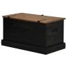 Storage Chest HALDEN Black - Solid Pine Wood 91x48x47 cm