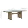 Garden Dining Table Brown 200x100 cm - PE Rattan & Glass