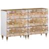 Stylish Solid Wood Mango Sideboards - 2 Pcs | HiPo Market