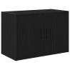 Garage Cabinets 2 pcs - Durable Black Engineered Wood Storage