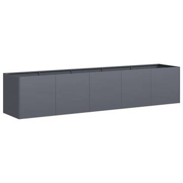 Stylish Anthracite Planter 200x40x40 cm - Durable Steel