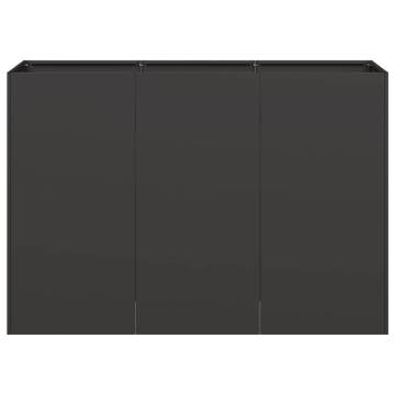 Stylish Black Planter 120x40x80 cm - Cold-Rolled Steel