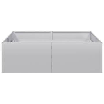 Stylish Galvanised Steel Planter 100x100x30 cm for Outdoor Spaces