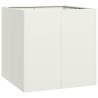 Stylish White Steel Planter | 80x80x80 cm for Outdoor Spaces