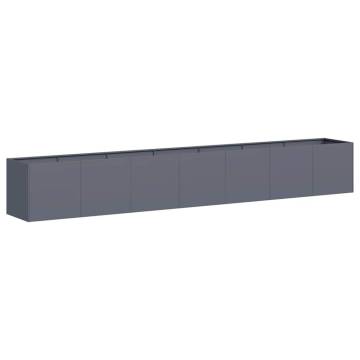 Stylish Anthracite Planter - 280x40x40 cm Cold-Rolled Steel