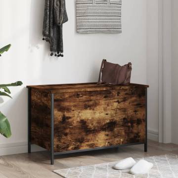 Storage Bench Smoked Oak 80x42.5x50 cm - Stylish & Functional