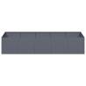 Stylish Anthracite Steel Planter 200x80x40 cm | HipoMarket