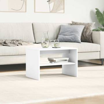 Stylish White TV Cabinet 60x40 cm | Durable Engineered Wood