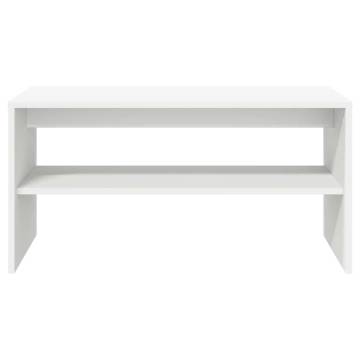 Stylish White TV Cabinet 60x40 cm | Durable Engineered Wood