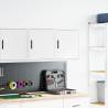 2 pcs White Garage Wall Cabinets - Durable Storage Solution