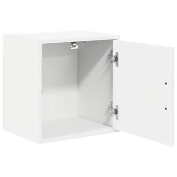 2 pcs White Garage Wall Cabinets - Durable Storage Solution