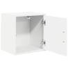 2 pcs White Garage Wall Cabinets - Durable Storage Solution