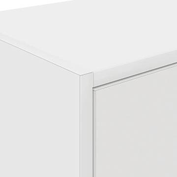 2 pcs White Garage Wall Cabinets - Durable Storage Solution