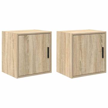 Garage Wall Cabinets 2 pcs Sonoma Oak - Durable Storage Solution