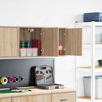 Garage Wall Cabinets 2 pcs Sonoma Oak - Durable Storage Solution