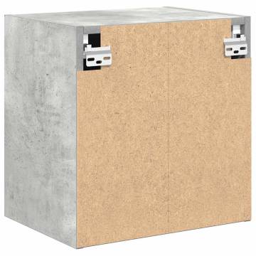 Garage Wall Cabinets - 2 pcs Concrete Grey Engineered Wood