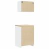 Garage Cabinets 2 pcs - White Engineered Wood | HipoMarket UK