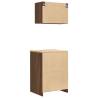 Garage Cabinets 2 pcs Brown Oak - Organize Your Tools