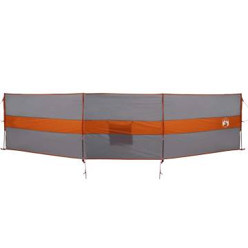 Camping Windbreak Grey & Orange 490x123 cm - Waterproof