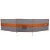 Camping Windbreak Grey & Orange 490x123 cm - Waterproof