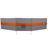 Camping Windbreak Grey & Orange 490x123 cm - Waterproof