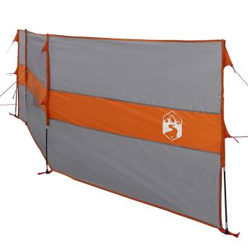 Camping Windbreak Grey & Orange 490x123 cm - Waterproof