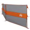 Camping Windbreak Grey & Orange 490x123 cm - Waterproof