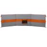 Camping Windbreak Grey & Orange 490x123 cm - Waterproof