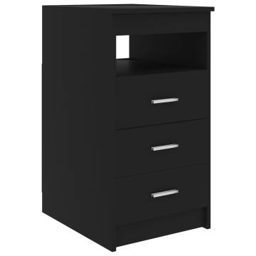 Drawer Cabinet Black 40x50x76 cm | Stylish Storage Solution