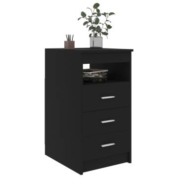 Drawer Cabinet Black 40x50x76 cm | Stylish Storage Solution