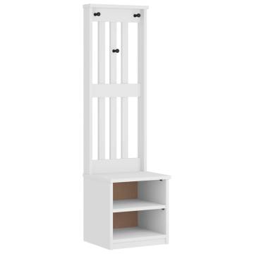 Hall Tree SANDENS White 45x40x159.5 cm - Stylish Storage Solution