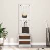 Hall Tree SANDENS White 45x40x159.5 cm - Stylish Storage Solution