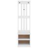 Hall Tree SANDENS White 45x40x159.5 cm - Stylish Storage Solution