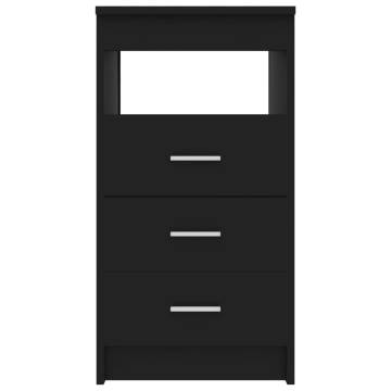 Drawer Cabinet Black 40x50x76 cm | Stylish Storage Solution