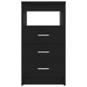 Drawer Cabinet Black 40x50x76 cm | Stylish Storage Solution