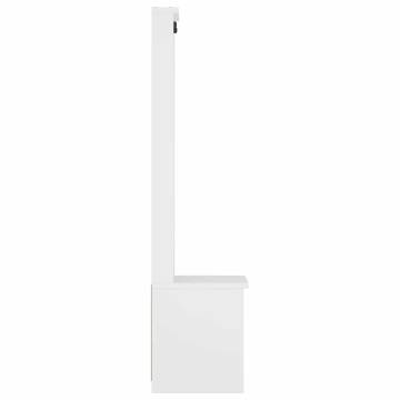 Hall Tree SANDENS White 45x40x159.5 cm - Stylish Storage Solution