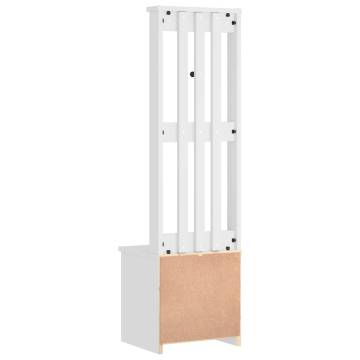 Hall Tree SANDENS White 45x40x159.5 cm - Stylish Storage Solution