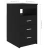 Drawer Cabinet Black 40x50x76 cm | Stylish Storage Solution