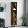 Highboard Smoked Oak 34.5x34x180 cm Engineered Wood Colour smoked oak Quantity in Package 1 Model 1 glass door 