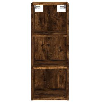 Stylish Highboard in Smoked Oak - 34.5x34x180 cm | Hipo Market