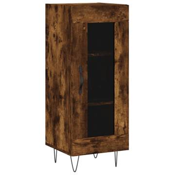 Stylish Highboard in Smoked Oak - 34.5x34x180 cm | Hipo Market