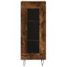 Stylish Highboard in Smoked Oak - 34.5x34x180 cm | Hipo Market