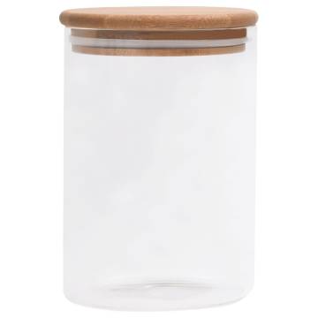 Storage Glass Jars with Bamboo Lid - 4 pcs 800 ml | HipoMarket