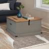  Storage Chest HALDEN Grey 91x91x47 cm Solid Wood Pine Colour grey Quantity in Package 1 