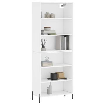 Stylish Highboard White | Engineered Wood | 69.5x32.5x180 cm