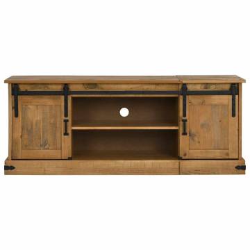 HALDEN TV Cabinet - 150x40x60 cm, Solid Wood, 2 Sliding Doors