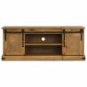 HALDEN TV Cabinet - 150x40x60 cm, Solid Wood, 2 Sliding Doors