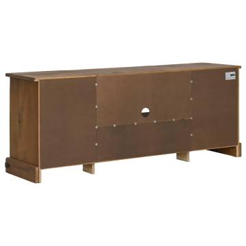 HALDEN TV Cabinet - 150x40x60 cm, Solid Wood, 2 Sliding Doors