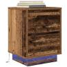  Bedside Cabinet with LED Lights Old Wood 38x34x50 cm Colour old wood Size 38 x 34 x 50 cm Quantity in Package 1 