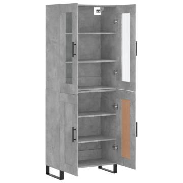 Stylish Highboard Concrete Grey | 69.5x34x180 cm | Hipomarket